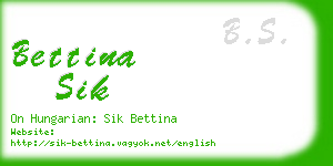 bettina sik business card